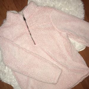 Baby Pink cozy Sherpa pullover